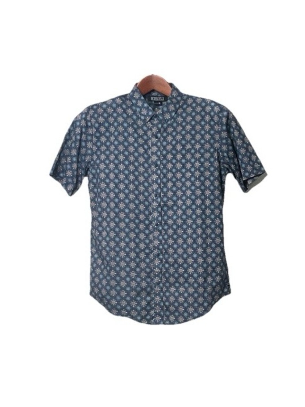 Ezekiel Navy Blue Short-Sleeve Floral Button-Down Shirt